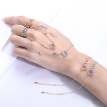 Load image into Gallery viewer, Colorful Zircon Moon Star Pendant Silver Necklace