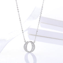 Load image into Gallery viewer, Initials Alphabet O-Z Pendant Zircon Silver Necklace