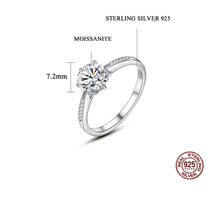 Load image into Gallery viewer, Roman Solitaire Band MOISSANITE  Silver Ring

