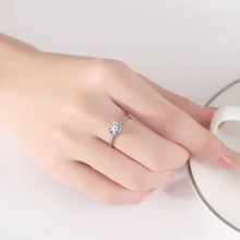 Load image into Gallery viewer, Roman Solitaire Band MOISSANITE  Silver Ring