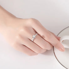 Load image into Gallery viewer, Milano Solitaire Wavy MOISSANITE Silver Ring