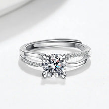 Load image into Gallery viewer, Parisian Solitaire MOISSANITE Dainty Silver Ring