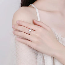 Load image into Gallery viewer, Parisian Solitaire MOISSANITE Dainty Silver Ring