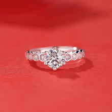 Load image into Gallery viewer, Berlin MOISSANITE  Eternity Adjustable Silver Ring
