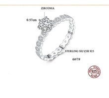 Load image into Gallery viewer, Roman White Zircon Eternity Silver Ring