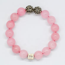 Load image into Gallery viewer, Rose_Quartz_Round_Infinity_Bracelet_00