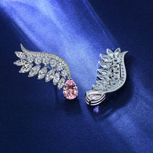 Load image into Gallery viewer, Ruby Angel American Diamond Silver Earrings