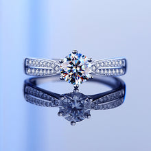 Load image into Gallery viewer, St. Vince MOISSANITE Eternity Adjustable Silver Ring

