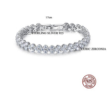 Load image into Gallery viewer, Milano Solitaire White Zircon Silver Tennis Bracelet
