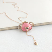 Load image into Gallery viewer, Rose Gold PEPPA Pig pendant Silver Necklace