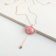 Load image into Gallery viewer, Rose Gold PEPPA Pig pendant Silver Necklace