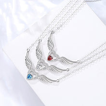 Load image into Gallery viewer, Angel Wings White Zircon Pendant Silver Necklace
