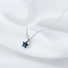 Load image into Gallery viewer, Minimal Silver Necklace With Star Blue Zircon