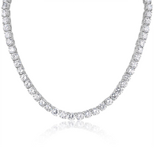 Load image into Gallery viewer, St. Vince Solitaire White Zircon Silver Choker Necklace
