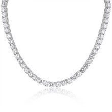 Load image into Gallery viewer, St. Vince Solitaire White Zircon Silver Choker Necklace