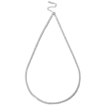 Load image into Gallery viewer, St. Vince Solitaire White Zircon Silver Choker Necklace