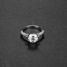 Load image into Gallery viewer, Sophie au Dazzle Solitaire MOISSANITE Silver Ring