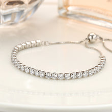 Load image into Gallery viewer, St. Vince Solitaire White Zircon Silver Bracelet