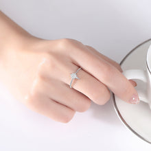 Load image into Gallery viewer, North Star White Micro Zircon Paved Silver Ring