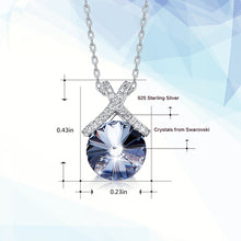 Load image into Gallery viewer, Milano Circle Swarovski Crystal Silver Necklace