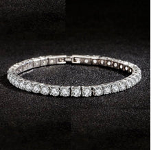 Load image into Gallery viewer, St. Vince White Zircon Silver Tennis Bracelet