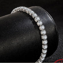 Load image into Gallery viewer, St. Vince White Zircon Silver Tennis Bracelet