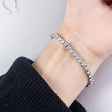 Load image into Gallery viewer, St. Vince White Zircon Silver Tennis Bracelet