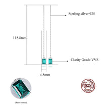 Load image into Gallery viewer, Emerald Ruby Gemstone Thread Silver Earrings