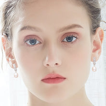 Load image into Gallery viewer, VENETIAN Zircon White Drop Pearl Silver Earrings