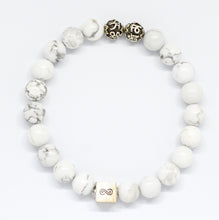 Load image into Gallery viewer, White_Howlite_Round_Infinity_1