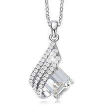 Load image into Gallery viewer, White Roman Crystal Silver Necklace