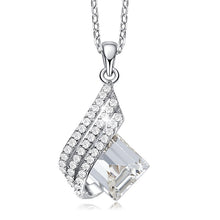 Load image into Gallery viewer, White Roman Crystal Silver Necklace Set