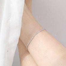 Load image into Gallery viewer, Eclectic Water Droplet Solid Silver Bead Anklet