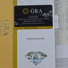 Load image into Gallery viewer, MysticFlavia moissanite ring with GRA moissanite certificate and elegant round center stone