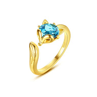 18 K Celestial Azure Crest Silver Ring