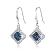 Load image into Gallery viewer, Amazon Blue Crystal Silver Earrings
