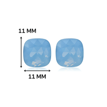 Load image into Gallery viewer, Blue Florentine Swarovski Crystal Silver Earrings
