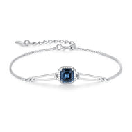 Swarovski blue crystal bracelet in 925 sterling silver by MysticFlavia