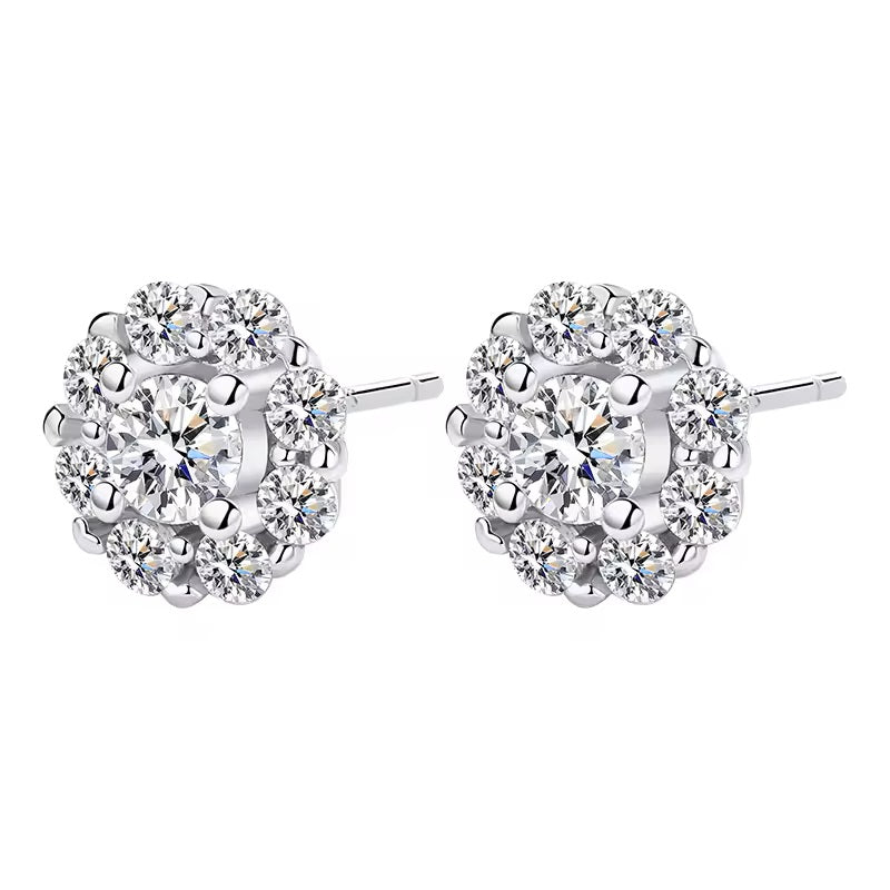 Venetian Solitaire MOISSANITE Queens Earrings