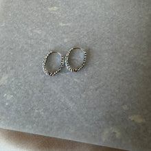 Load image into Gallery viewer, Boho White Gold Plated Large Hoop Silver Earrings

