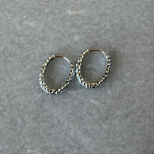 Load image into Gallery viewer, Boho White Gold Plated Large Hoop Silver Earrings

