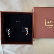 Load image into Gallery viewer, Colorful Swarovski Crystal Dangling Silver Earrings
