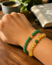 Load image into Gallery viewer, Green_Aventurine_Citrine_Couple_Bracelet_0025
