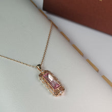Load image into Gallery viewer, Rosaline Radiance Swarovski Crystal Silver Necklace
