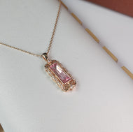 Rosaline Radiance Swarovski Crystal Silver Necklace
