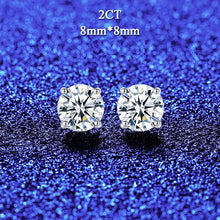 Load image into Gallery viewer, London Solitaire MOISSANITE (4 ct) Queens Earrings
