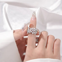 Load image into Gallery viewer, Pear de Marquis Cut White Zircon Silver Ring
