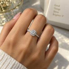 Load image into Gallery viewer, MysticFlavia 925 sterling silver moissanite ring worn on a woman's hand
