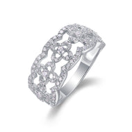 Tuscany Floral Dream Moissanite Silver Ring