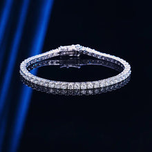 Load image into Gallery viewer, Milano MOISSANITE Square Tennis Silver Bracelet
